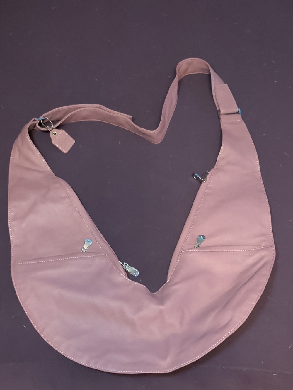 Lotus Leather Sash Bag, Purple - Picture 4 of 4